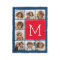 8 Photo Collage Monogram - Blue and Red