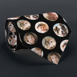8-Photo Collage Neck Tie<br><div class="desc">Modern men's tie featuring a collage of 8 photos on a simple,  solid background color of your choice (use the design tool to change the background color).</div>