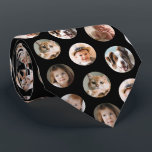 8-Photo Collage Neck Tie<br><div class="desc">Modern men's tie featuring a collage of 8 photos on a simple,  solid background color of your choice (use the design tool to change the background color).</div>