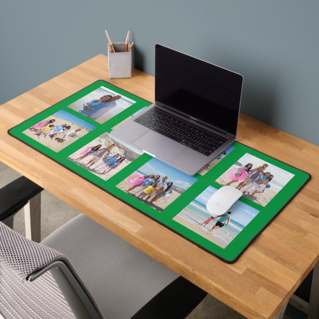 8 Photo Collage Personalized  Desk Mat (Office 2)