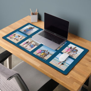 8 Photo Collage Personalized Desk Mat