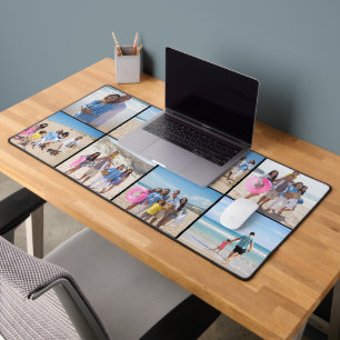 8 Photo Collage Personalized  Desk Mat