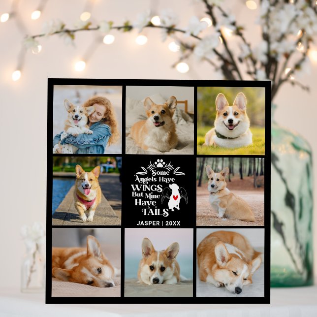 8 Photo Collage Pet Dog Loss Remembrance Foam Board (In Situ (Wedding))