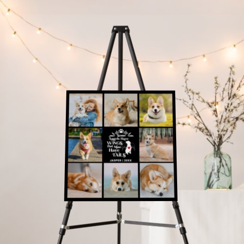 8 Photo Collage Pet Dog Loss Remembrance Foam Board