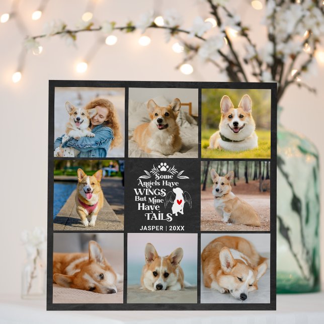 8 Photo Collage Pet Dog Loss Remembrance Foam Board (In Situ (Wedding))