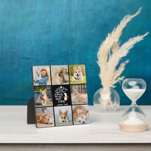 8 Photo Collage Pet Dog Loss Remembrance Plaque