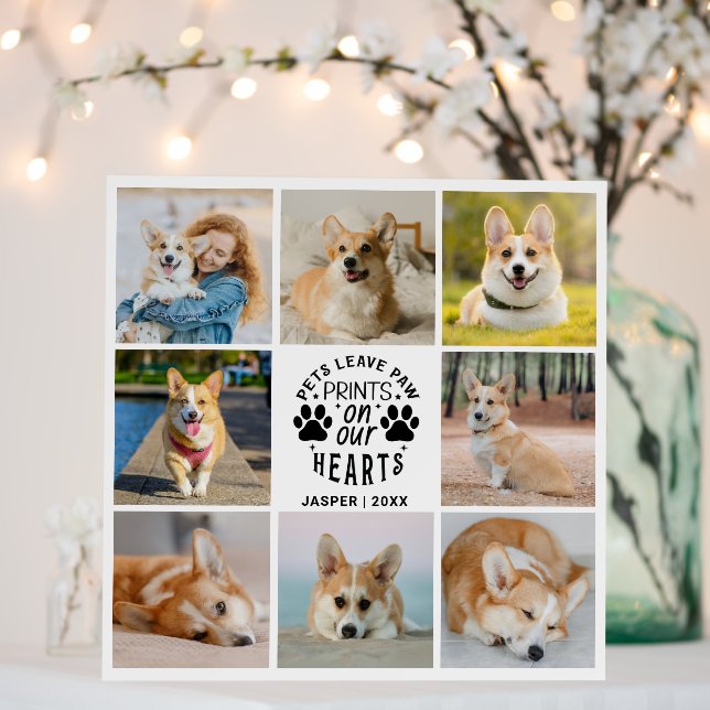 8 Photo Collage Pet Memorial Remembrance Foam Board (In Situ (Wedding))