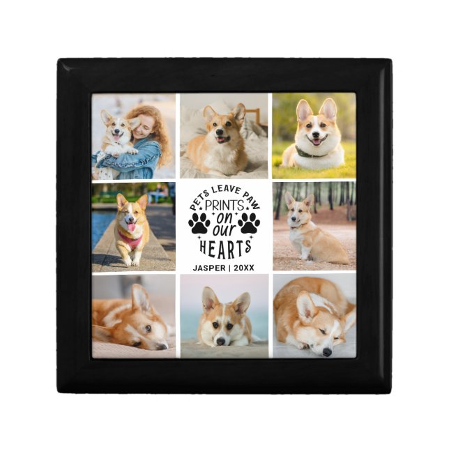 8 Photo Collage Pet Memorial Remembrance  Gift Box (Front)