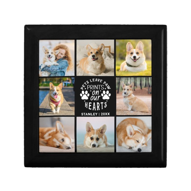 8 Photo Collage Pet Memorial Remembrance  Gift Box (Front)