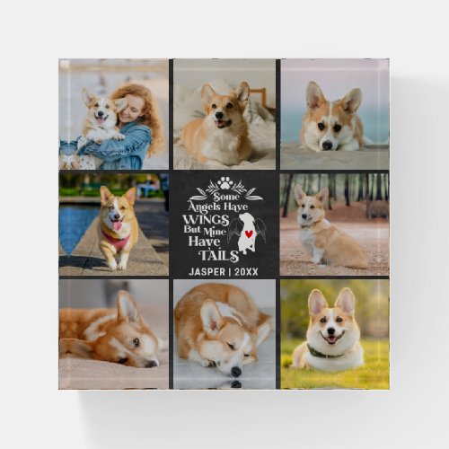 8 Photo Collage Pet Memorial Remembrance Paperweight