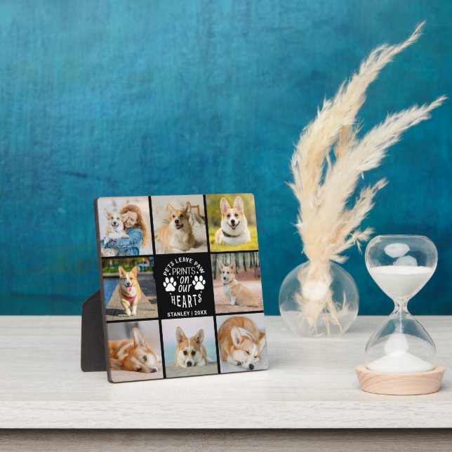 8 Photo Collage Pet Memorial Remembrance  Plaque (Insitu)