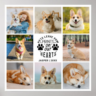 8 Photo Collage Pet Memorial Remembrance Poster