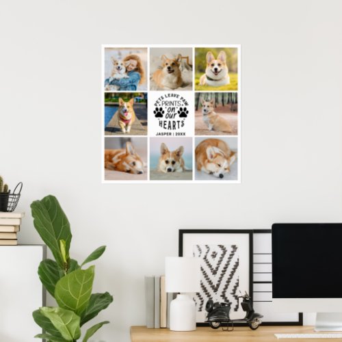8 Photo Collage Pet Memorial Remembrance  Poster