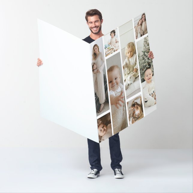 8 Photo collage template personalized Card (In Situ)