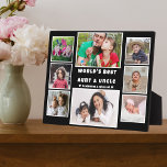 8 Photo Collage World's Best Aunt And Uncle  Plaque<br><div class="desc">8 photo collage plaque for the wold's best aunt and uncle. A personalized gift for the special people in your life.</div>