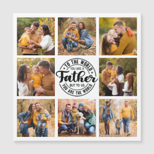 8 Photo Collage World's Best Father Magnetic Card