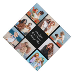 8 Photo Color Add Your Greeting Editable Color  Graduation Cap Topper