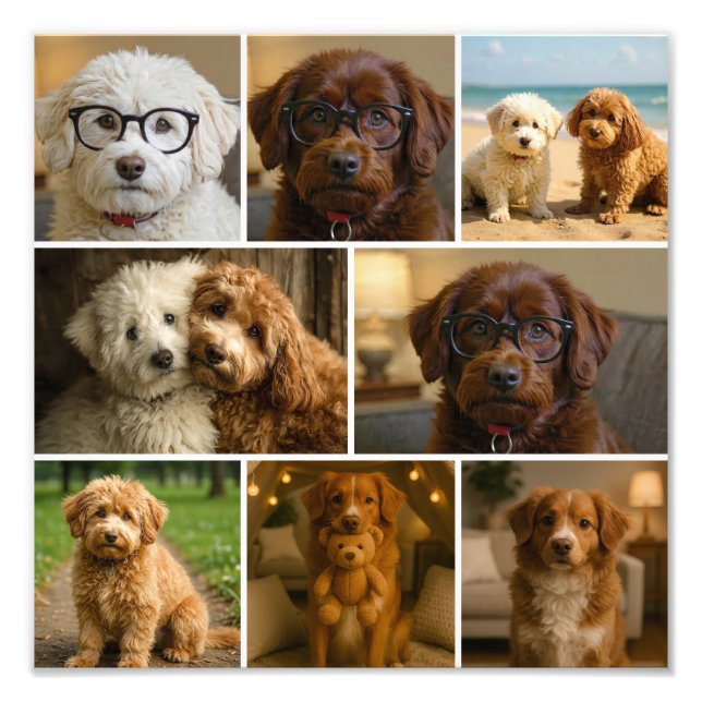 8 Photo Custom Personalized Template Collage Print (Front)