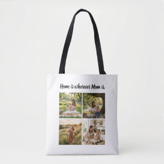 8 Photo Double Sided Birthday Gift For Mom Tote Bag