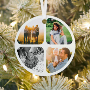 8 Photo Double Sided Metal Ornament Template