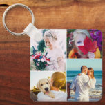 8 Photo Double Sided Metal Rounded Keychain<br><div class="desc">Personalized double sided 8 photo template metal keychain featuring 8 changeable photos and a rounded white frame. A great unique gift for a loved one in the family.</div>