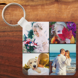 8 Photo Double Sided Metal Rounded Keychain