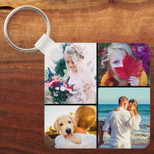 8 Photo Double Sided Metal Rounded Keychain