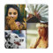 8 Photo Double Sided Metal Rounded Ornament