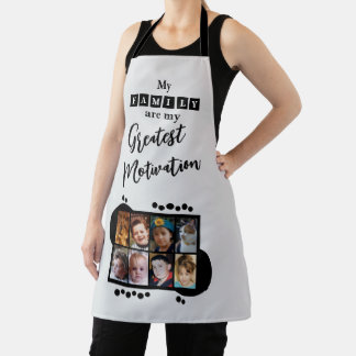 8 photo family motivation black apron