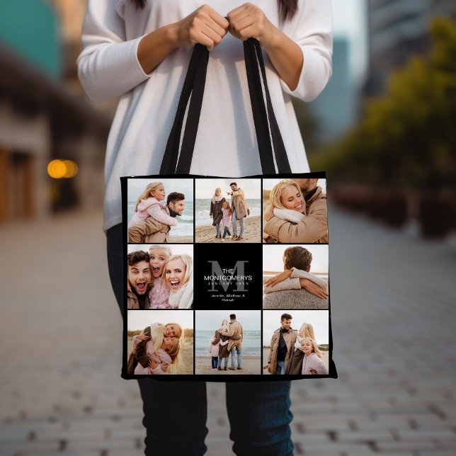 8 Photo Family Photo Collage Tote Bag (Creator Uploaded)