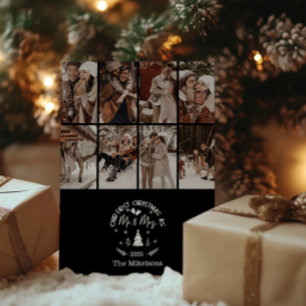 8 Photo First Christmas as Mr. & Mrs Holiday Card