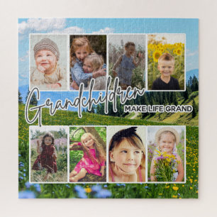 8 Photo "Grandchildren Make Life Grand" Jigsaw Puzzle