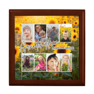 8 Photo "Grandparents Make Life Grand" Gift Box
