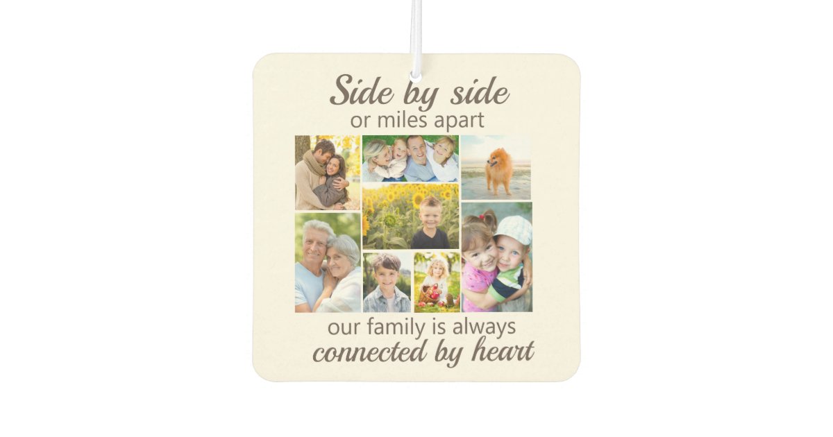 Download 8 Photo Template Collage Family Connected By Heart Air Freshener Zazzle Com