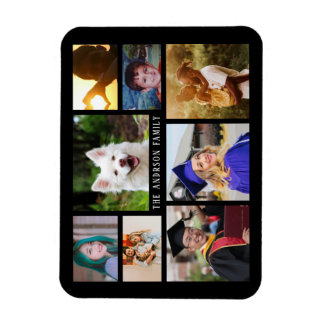 8 Photo Template Collage Flexible Photo Magnet