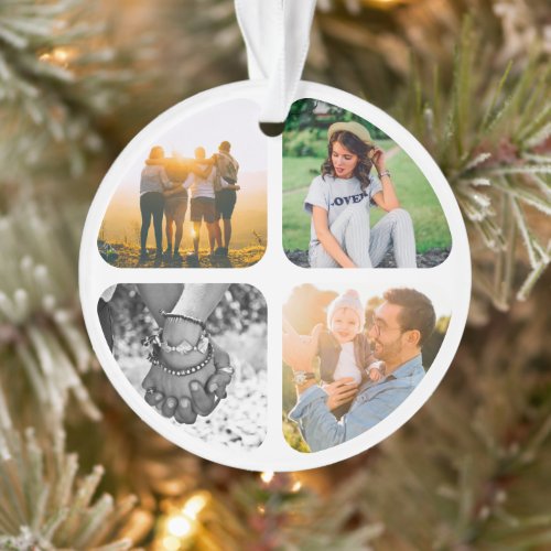 8 Photo Template Double Sided Acrylic Ornament