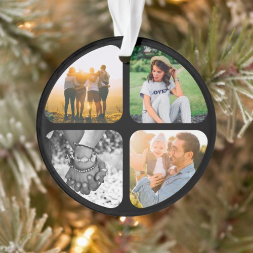 8 Photo Template Double Sided Acrylic Ornament