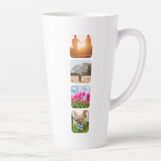 8 Photo Template Double Sided Tall Latte Mug (Right)