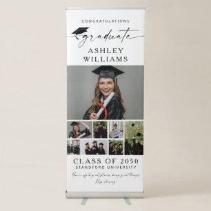 8 Photo Vertical Graduation Party Retractable Banner