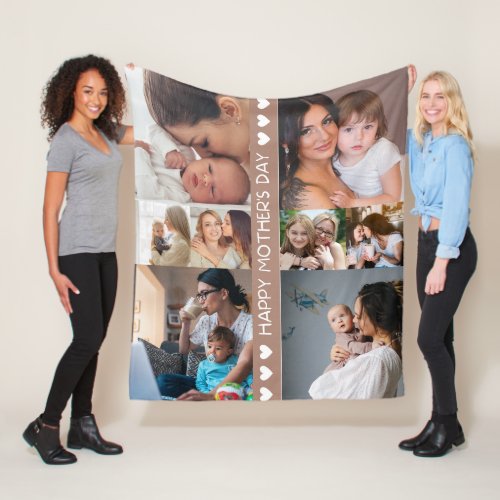 8 Photos Personalized Blanket For Mothers Day