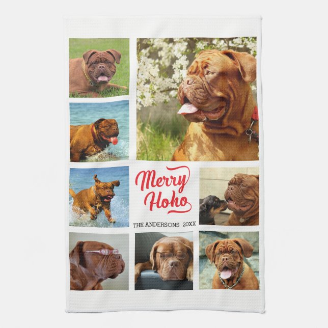 8 Picture Family Photo ✨  Christmas Collage Custom Towel (Vertical)