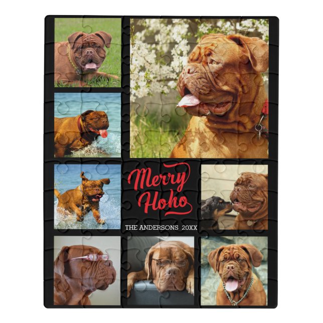 8 Picture Family Photo ✨  Collage Custom Christmas Jigsaw Puzzle (Puzzle Vertical)