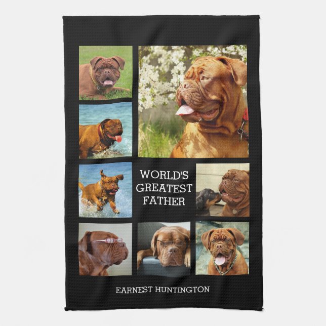 8 Picture Family Photo ✨  Collage Custom  Kitchen Towel (Vertical)