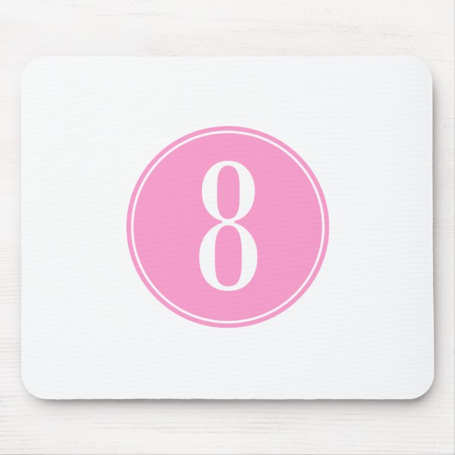 #8 Pink Circle Mouse Pad (Front)