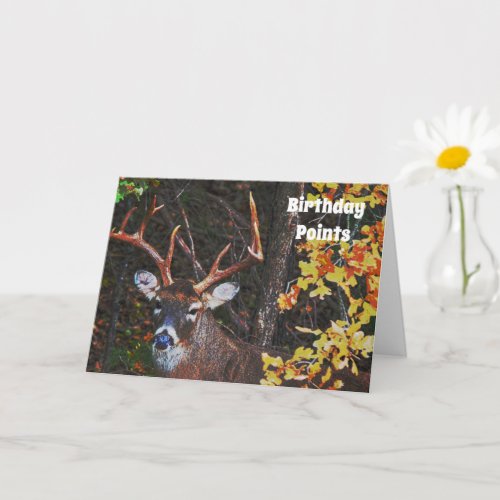 8 Point Buck Deer Birthday Card