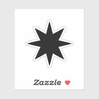 8 point star sticker