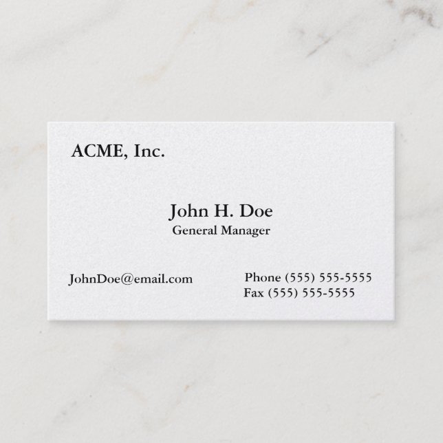 8 Point Start Hex Business Cards (Front)