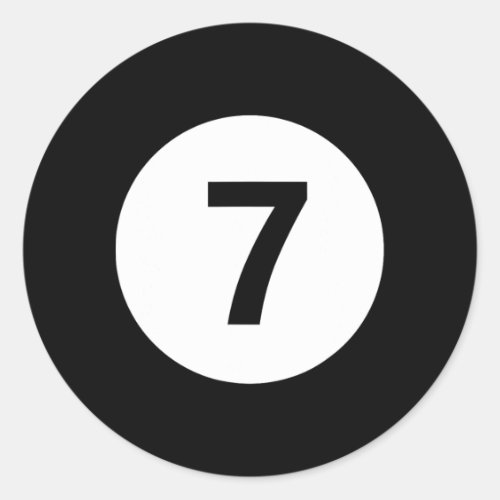 8 Pool 7 Billiards Lazy Costume Halloween Group Ma Classic Round Sticker