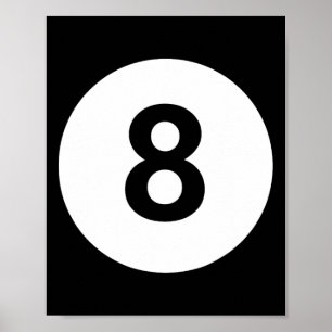 8 Pool 8 Billiards Lazy Costume Halloween Group Ma Poster