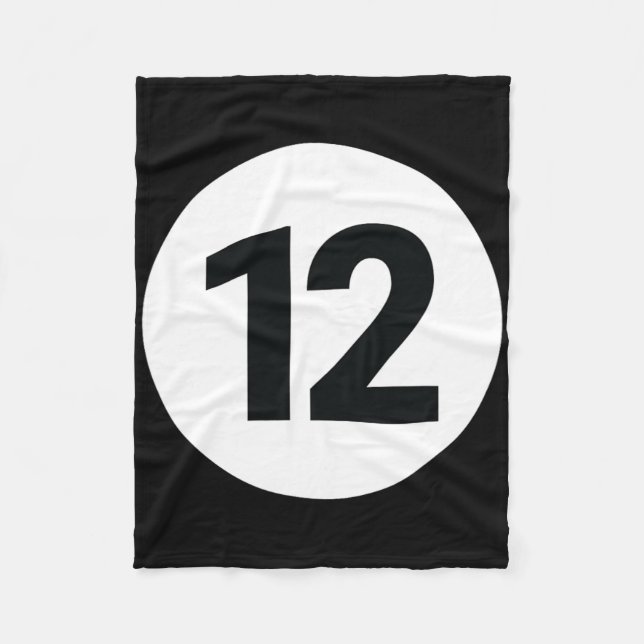 8 Pool Ball 12 Billiards Costume Halloween Group M Fleece Blanket (Front)